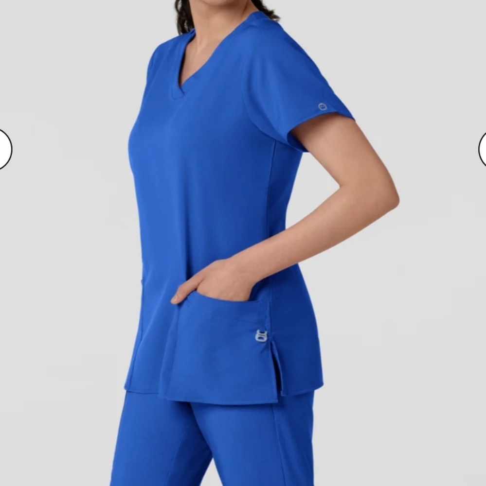Wonder Wink 123 Royal Blue Scrub Set 2X Top 1X Bottom